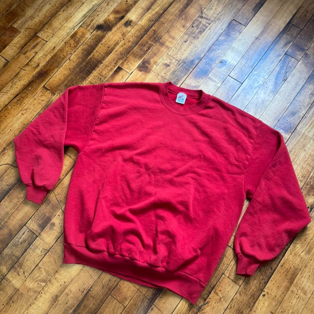 Vintage 90s Jerzees Bold Red Sweatshirt